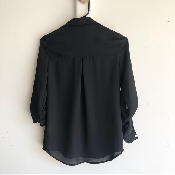 NWOT Candie’s Button Down Blouse. Size:Medium - Picture 4 of 8